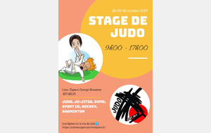 STAGE DE JUDO OCTOBRE 2019