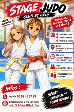 STAGE DE JUDO OCTOBRE