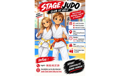 STAGE DE JUDO OCTOBRE