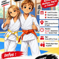 STAGE DE JUDO OCTOBRE
